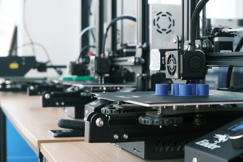 Impressoras 3D em operação